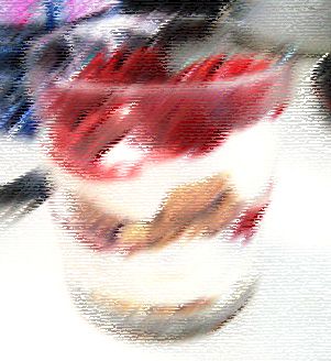 Verrines framboises sablées avec des Galettes de Pont-Aven Verrines framboises sablées avec des Galettes de Pont-Aven